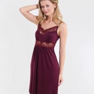 Naktinukai 1268-92, vyšnių spalvos, viskozė 96% elastanas 4%