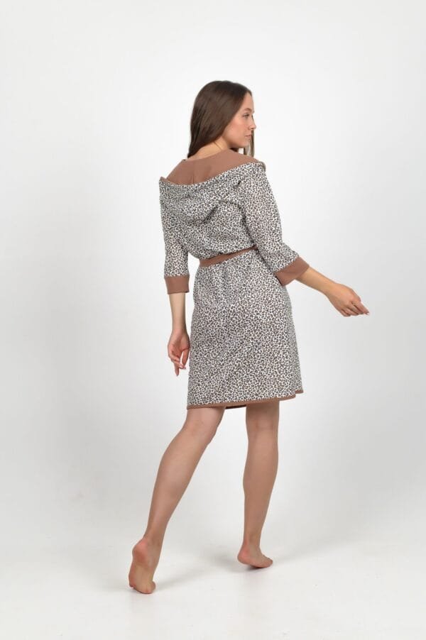 Chalatas rudos spalvos 1328-11, medvilnė